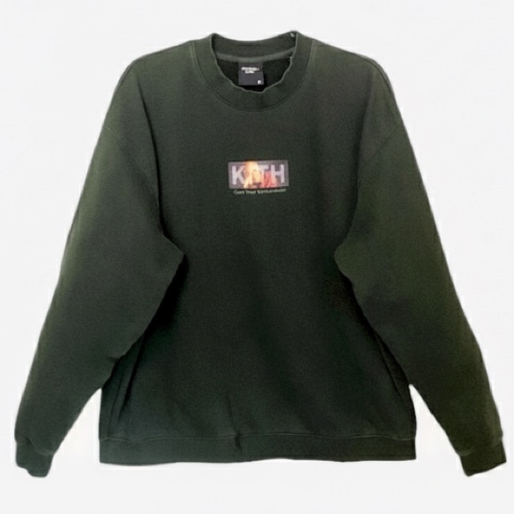 KITH x Curb Your Enthusiasm Larry David Sweatshirt XL Dark Green Crewneck